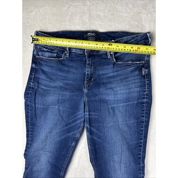 Silver Jeans Avery Super Skinny Womens Size 18 / 31L Blue Medium - Picture 7 of 12